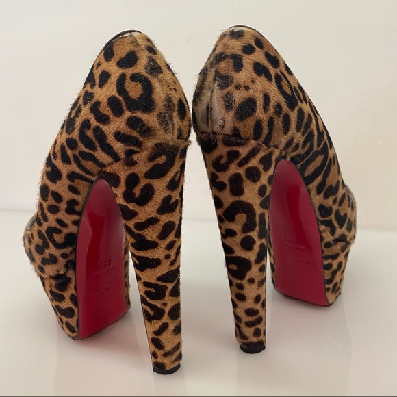 Christian Louboutin Animal Print High Heels with Platform - Picture 11 of 13
